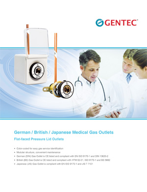 German British Japanese Medical Gas Outlets(Flat-faced)